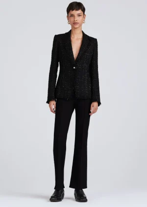 Derek Lam -Adelaide Fringe Bias Jacket Black-Silver