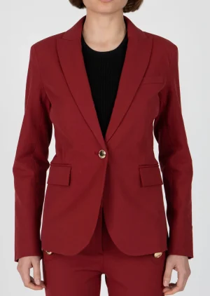 Derek Lam -Allie Single Button Blazer Merlot