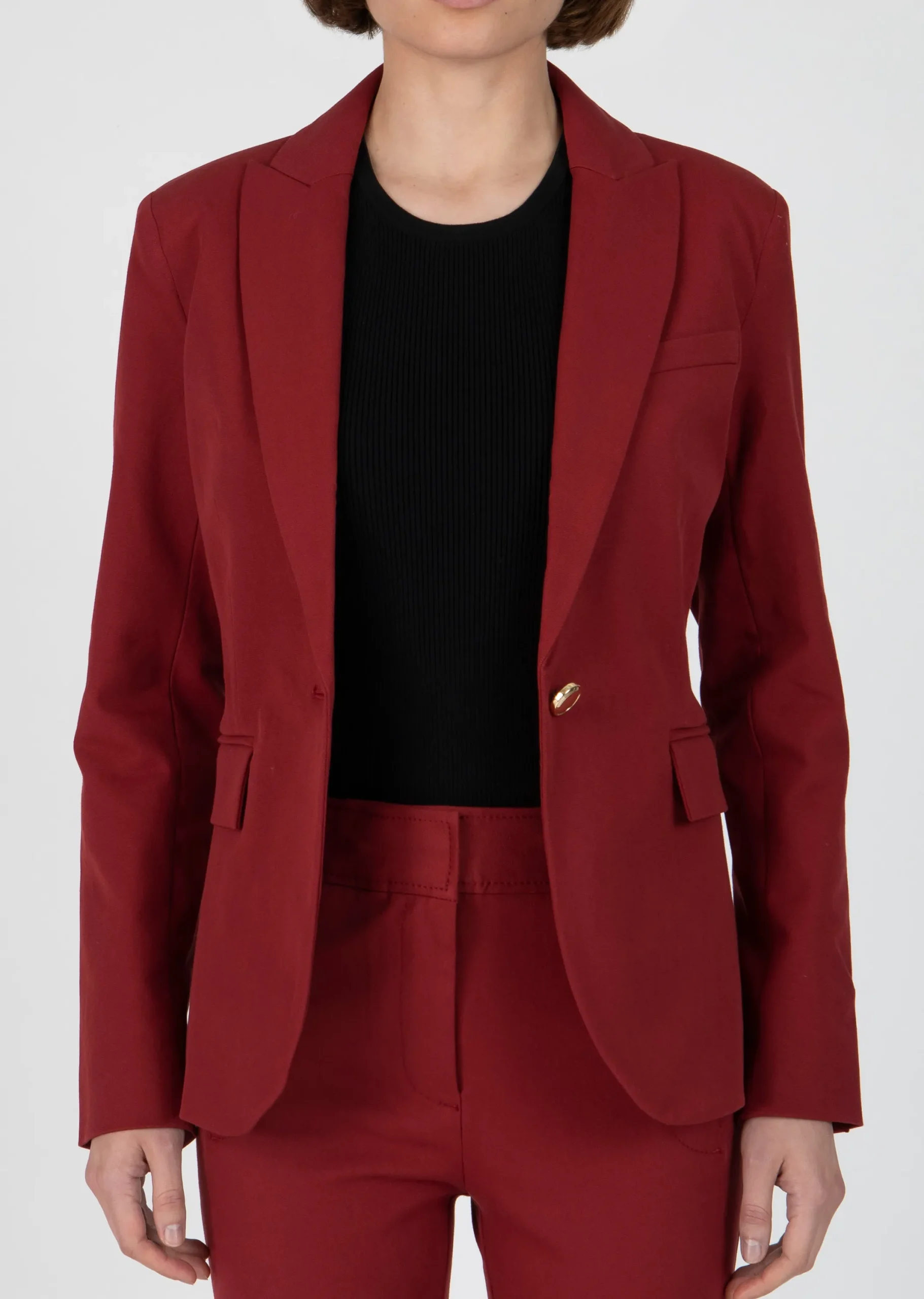 Derek Lam -Allie Single Button Blazer Merlot