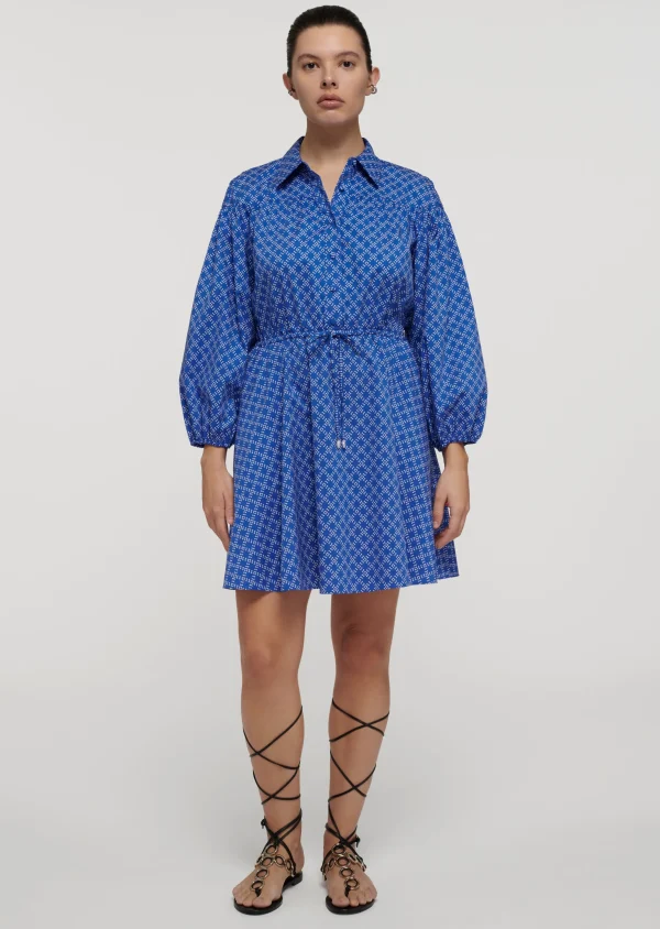 Derek Lam -Arbi Shirt Dress Cobalt Multi