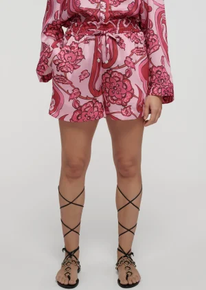 Derek Lam -Belen Paperbag Shorts Pink Multi