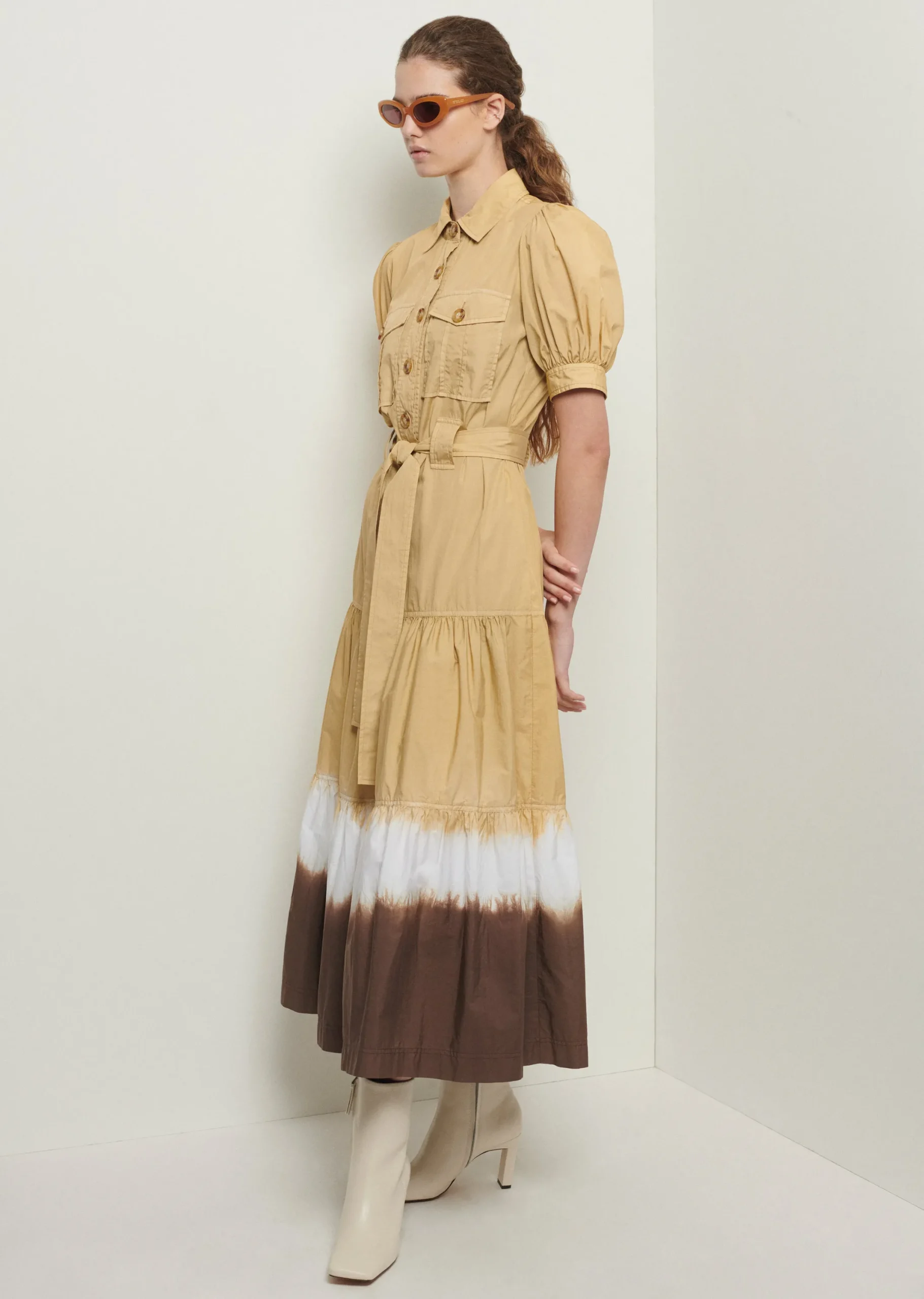 Derek Lam -Buffy Utility Dress Tan-Brown