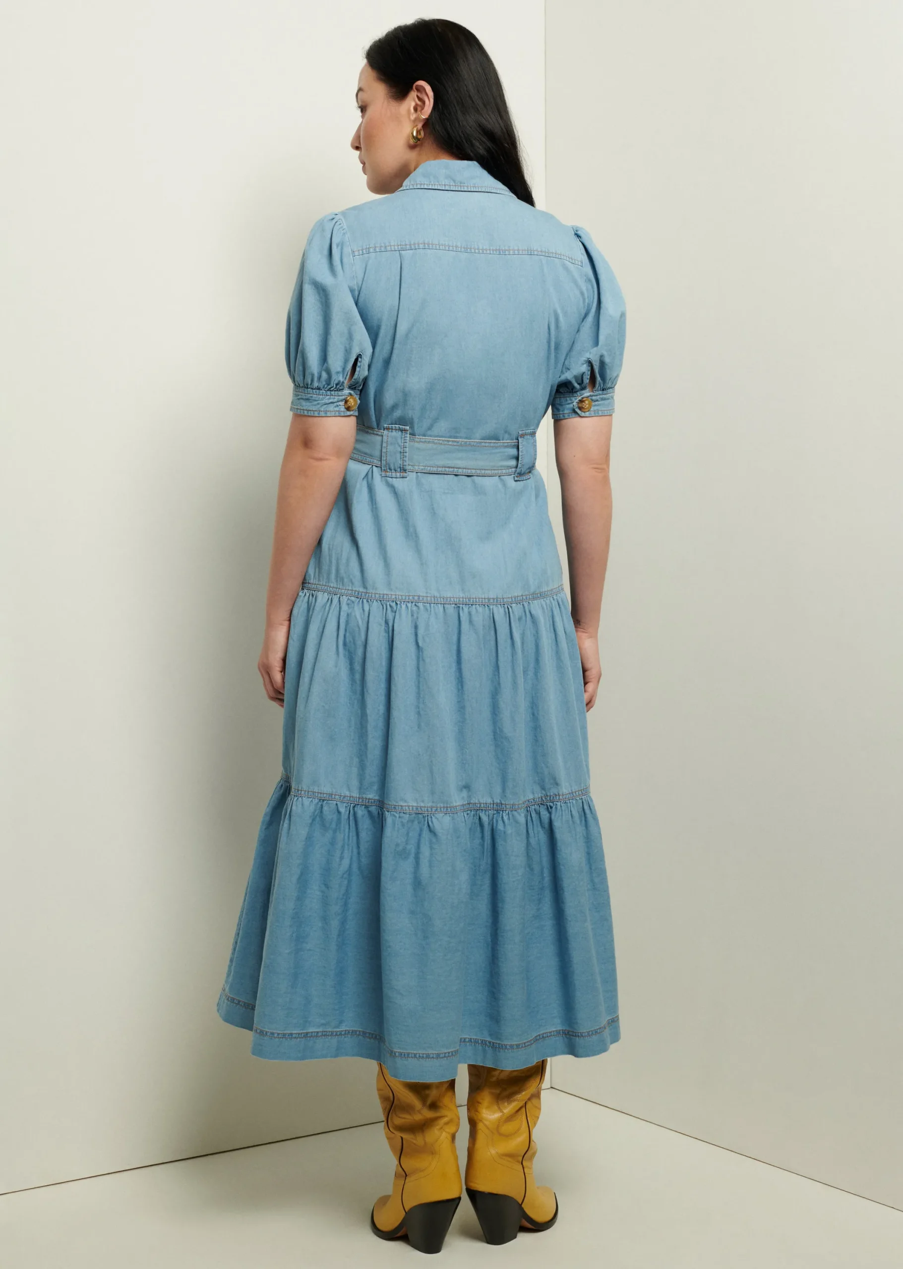 Derek Lam -Buffy Utility Dress Light Wash