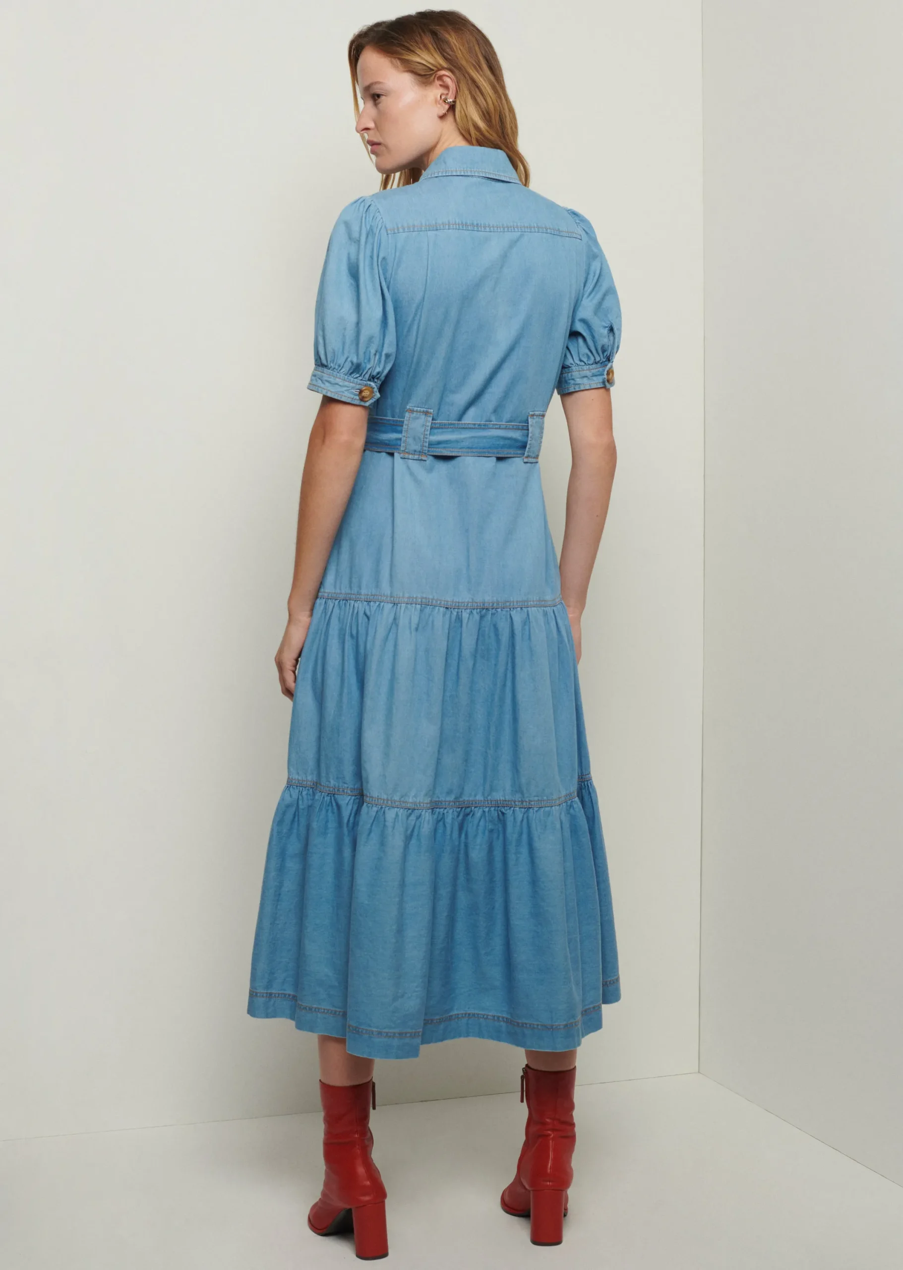 Derek Lam -Buffy Utility Dress Light Wash
