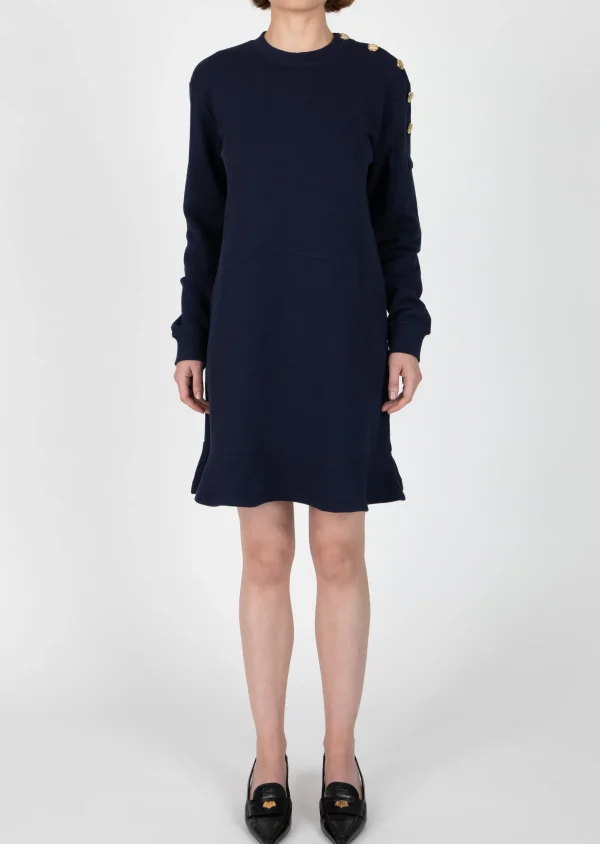 Derek Lam -Camden Sweatshirt Dress Navy