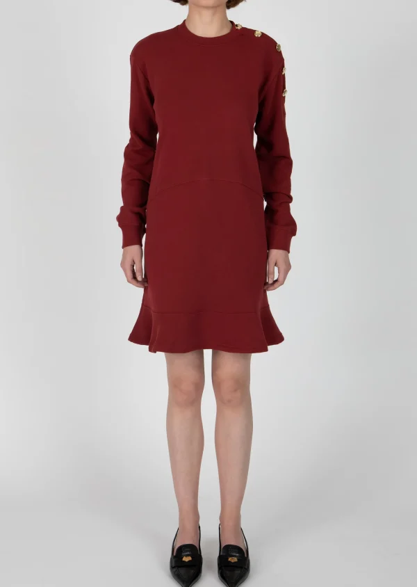 Derek Lam -Camden Sweatshirt Dress Merlot