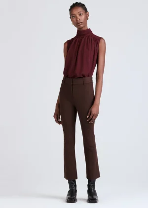 Derek Lam -Crosby Crop Flare Trouser Chocolate