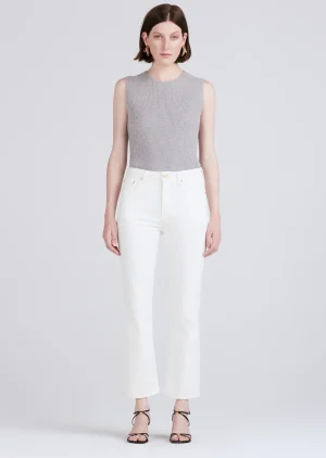Derek Lam -Crosby High Rise Crop Flare Jeans Ivory