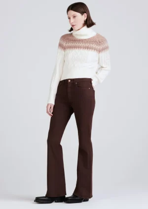 Derek Lam -Crosby High Rise Flare Jeans Chocolate Wash