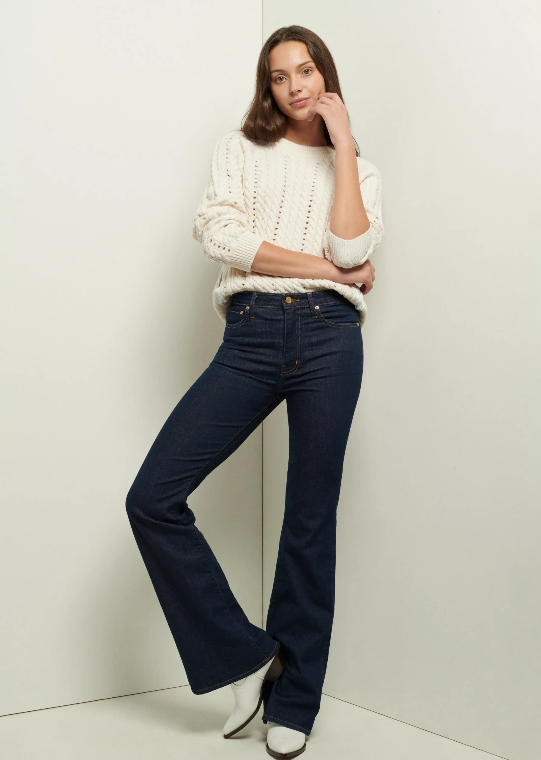 Derek Lam -Crosby High Rise Flare Jeans Park Rinse