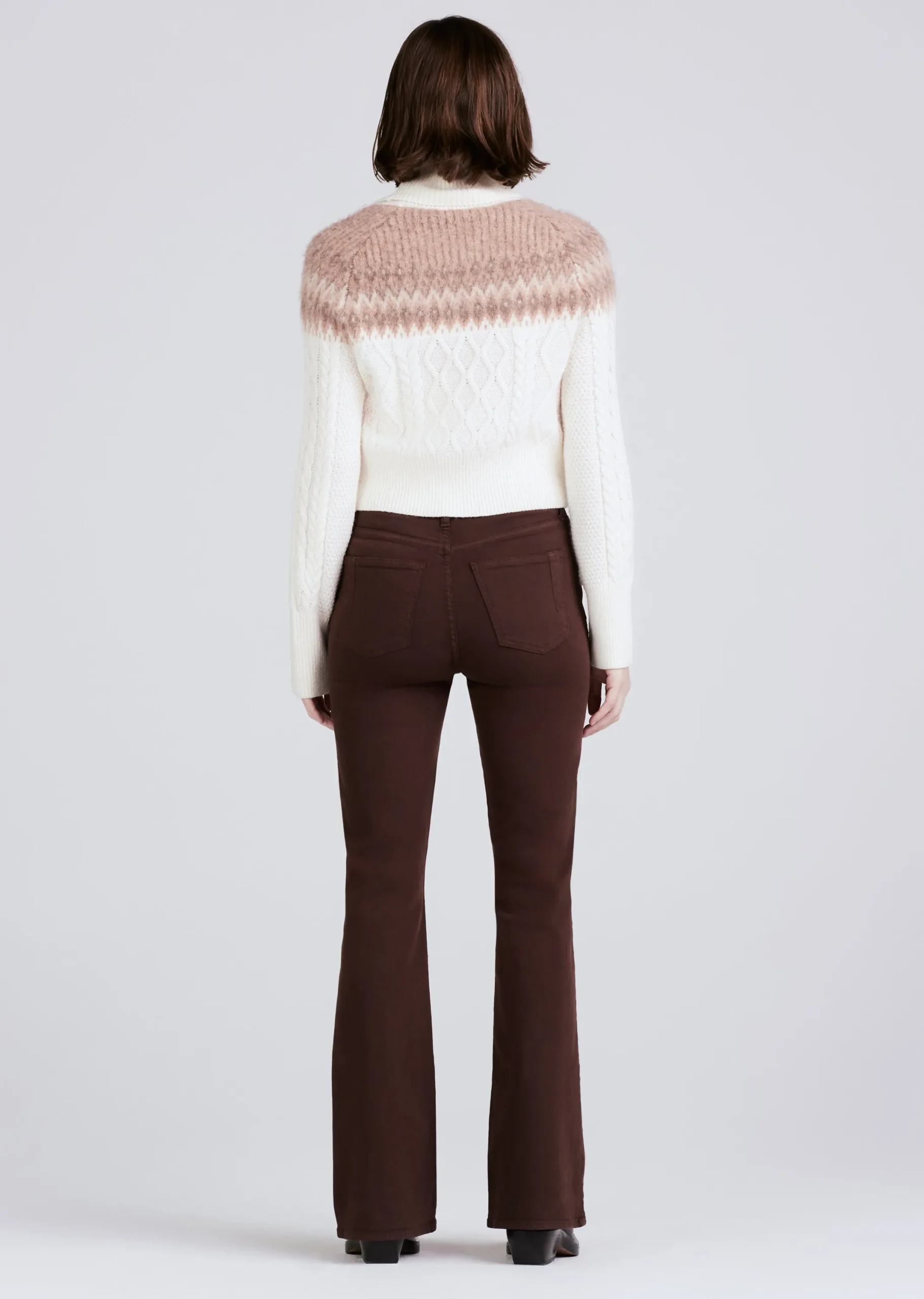Derek Lam -Crosby High Rise Flare Jeans Chocolate Wash