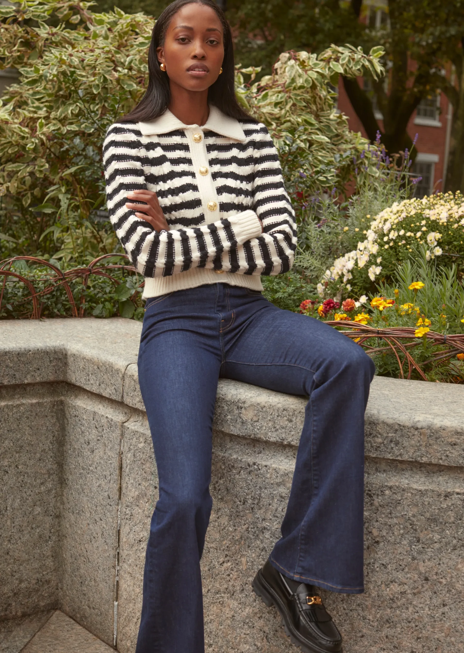 Derek Lam -Crosby High Rise Flare Jeans Park Rinse