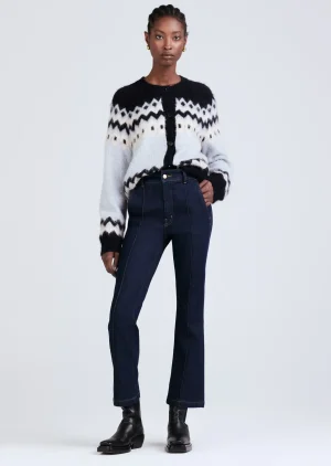 Derek Lam -Delilah Tailored Crop Flare Jeans Park Rinse