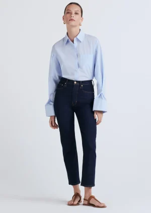 Derek Lam -Drew High Rise Crop Straight Park Rinse