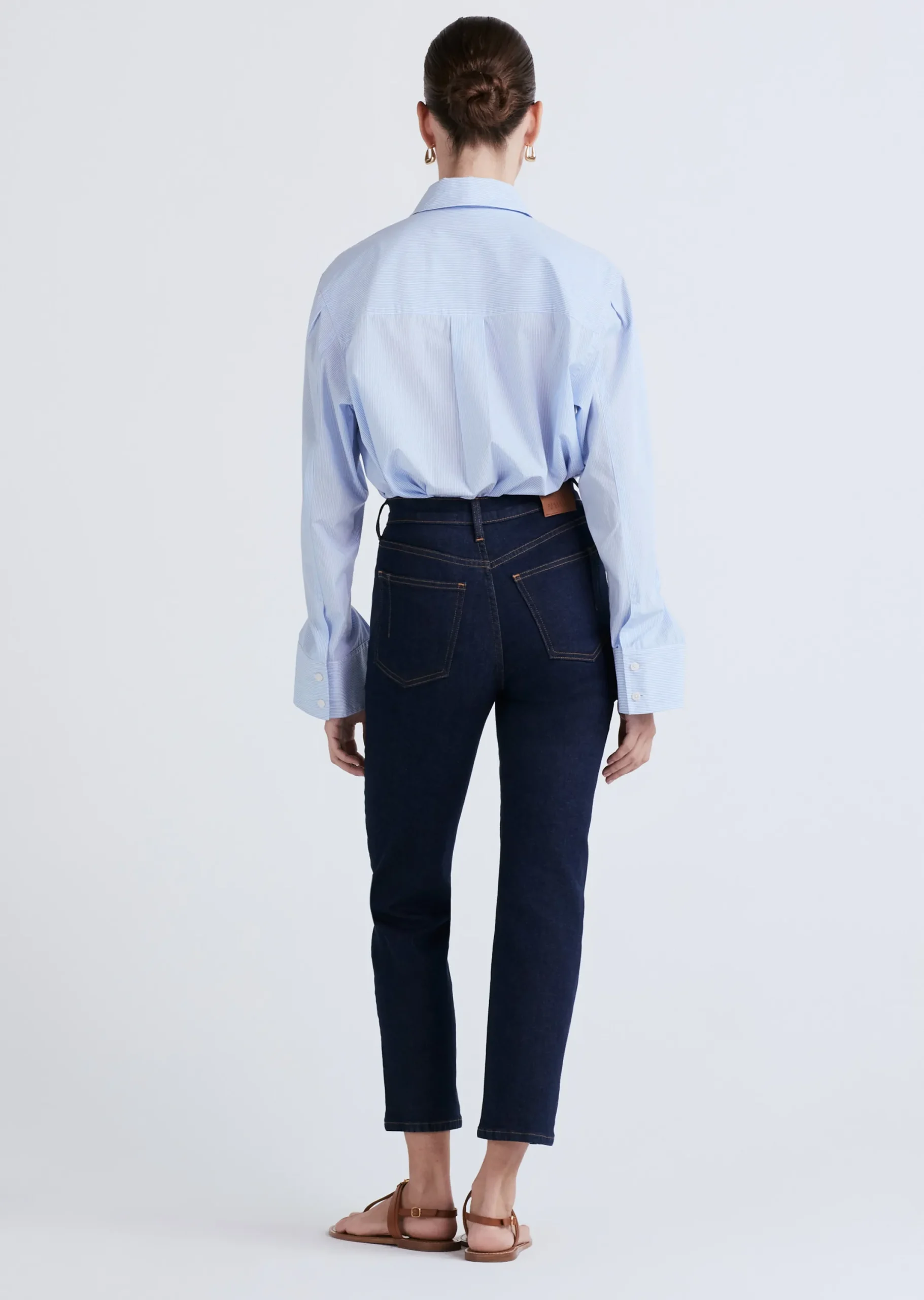 Derek Lam -Drew High Rise Crop Straight Park Rinse