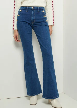 Derek Lam -Goldie High Rise Flare Jeans Lexington Dark