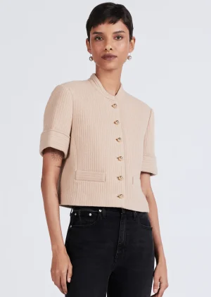 Derek Lam -Grace Short Sleeve Jacket Limestone