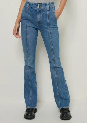 Derek Lam -Holland Utility Flared Jeans Medium Wash