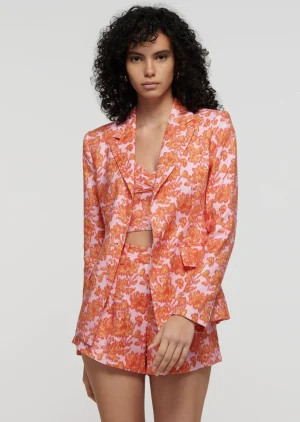 Derek Lam -Irina Single Breasted Jacket Orange-Rose