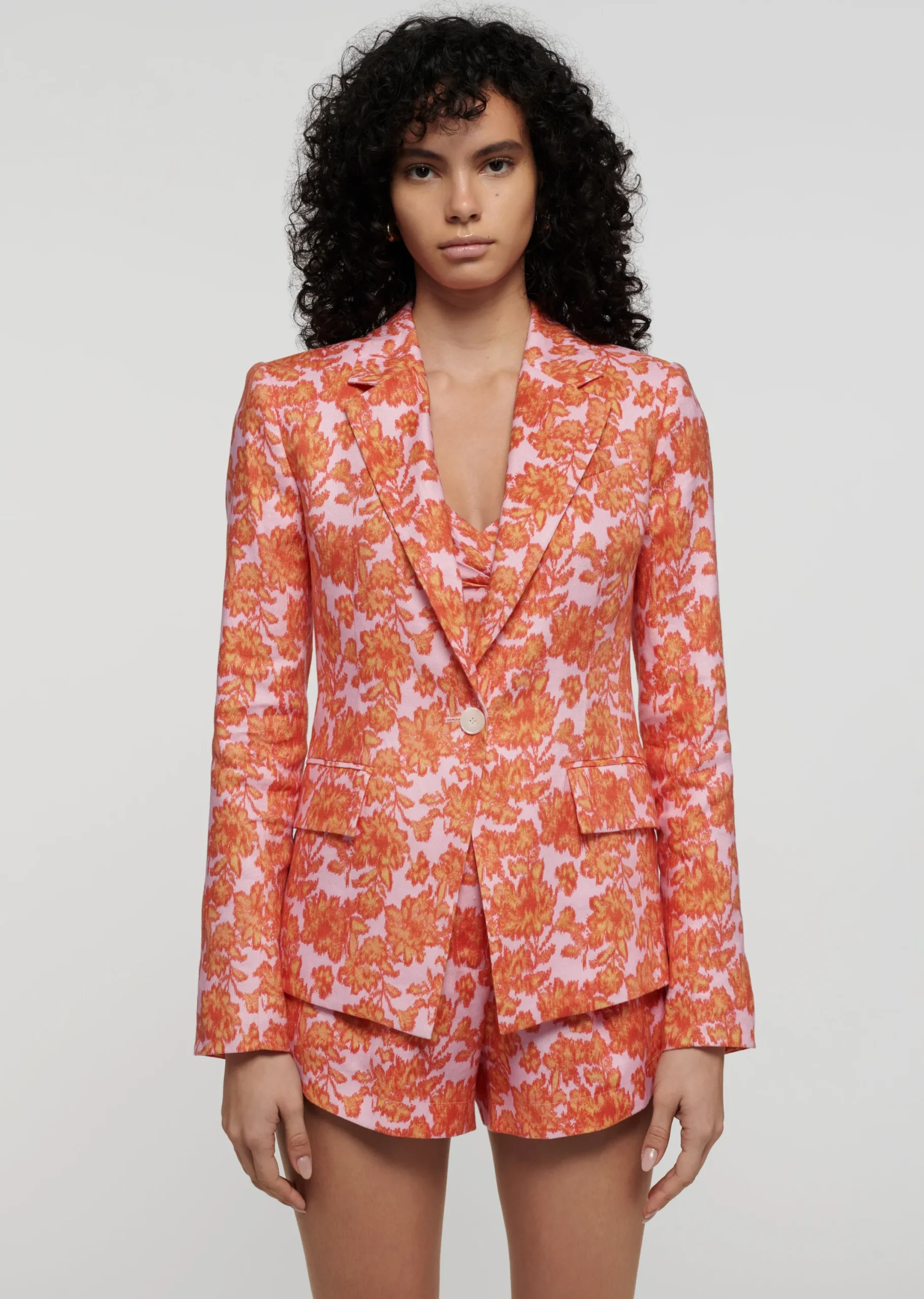 Derek Lam -Irina Single Breasted Jacket Orange-Rose