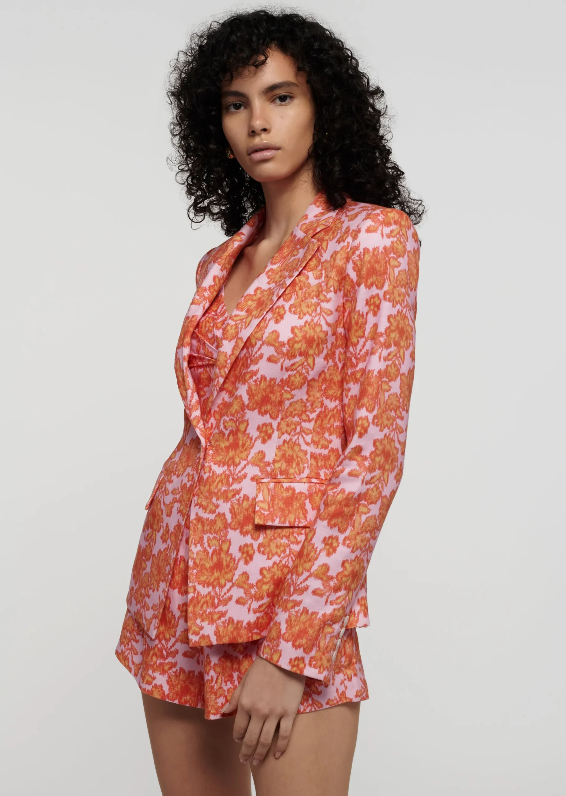 Derek Lam -Irina Single Breasted Jacket Orange-Rose