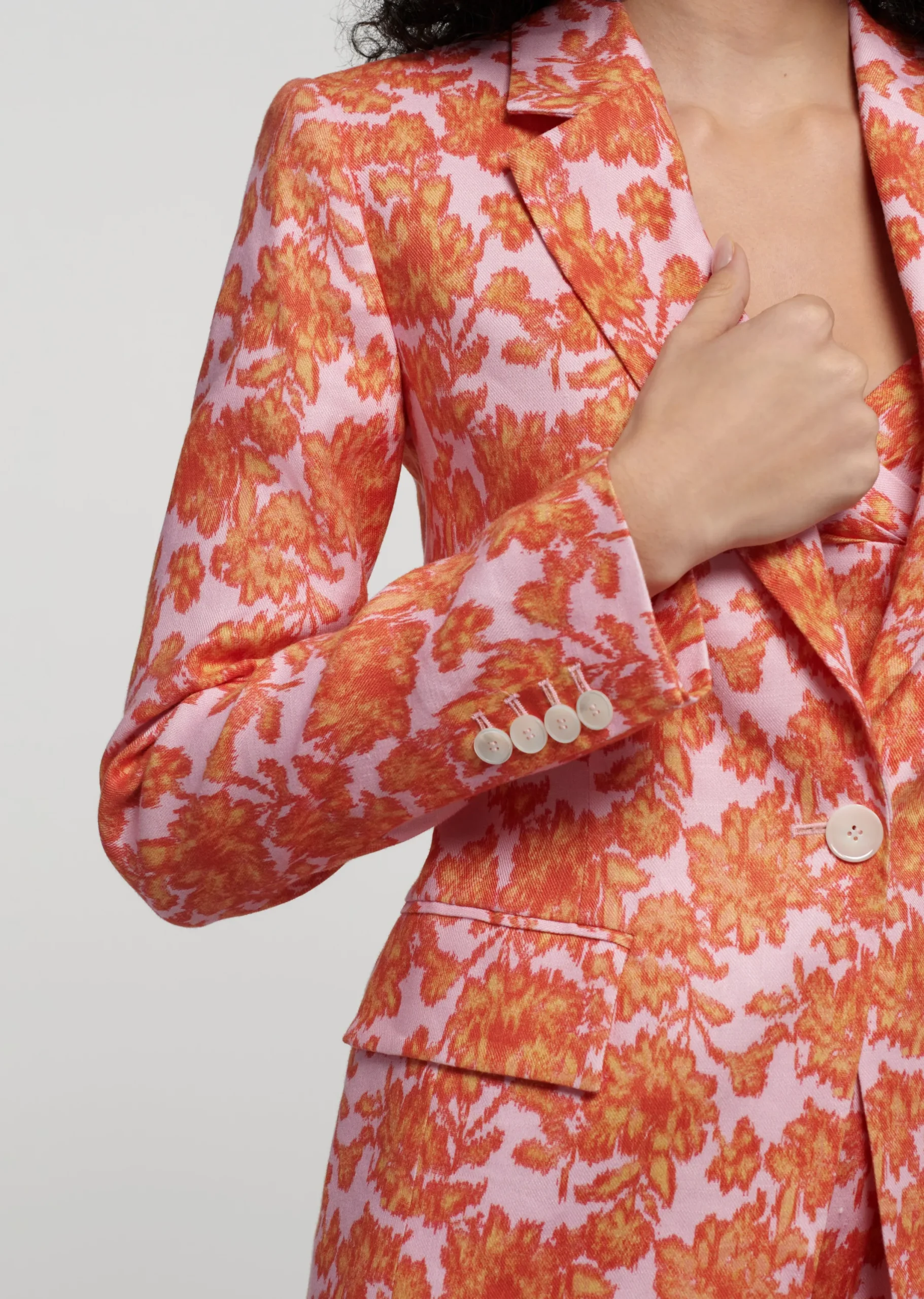 Derek Lam -Irina Single Breasted Jacket Orange-Rose