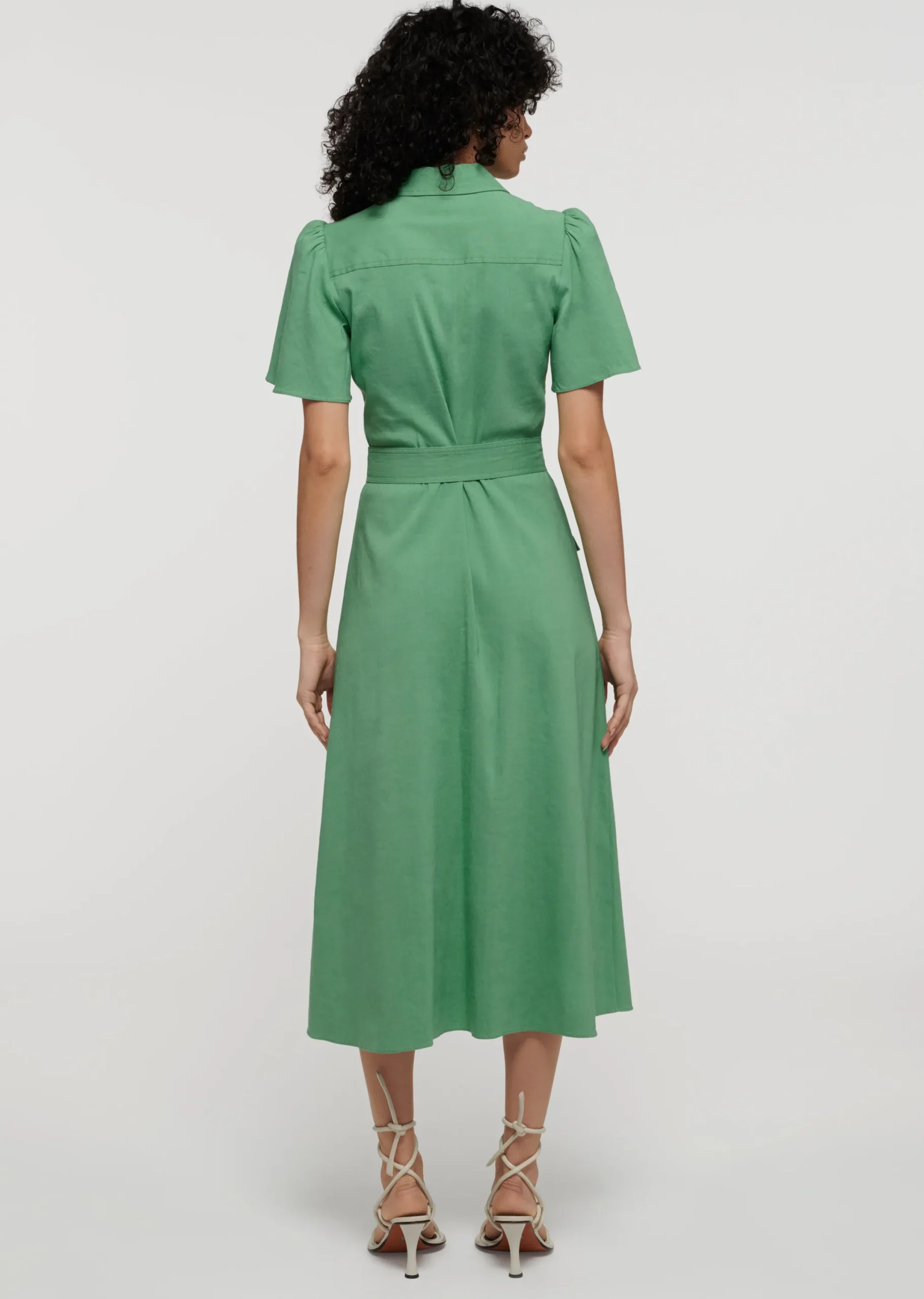 Derek Lam -Judy Short Sleeve Utility Shirt Dress Sage