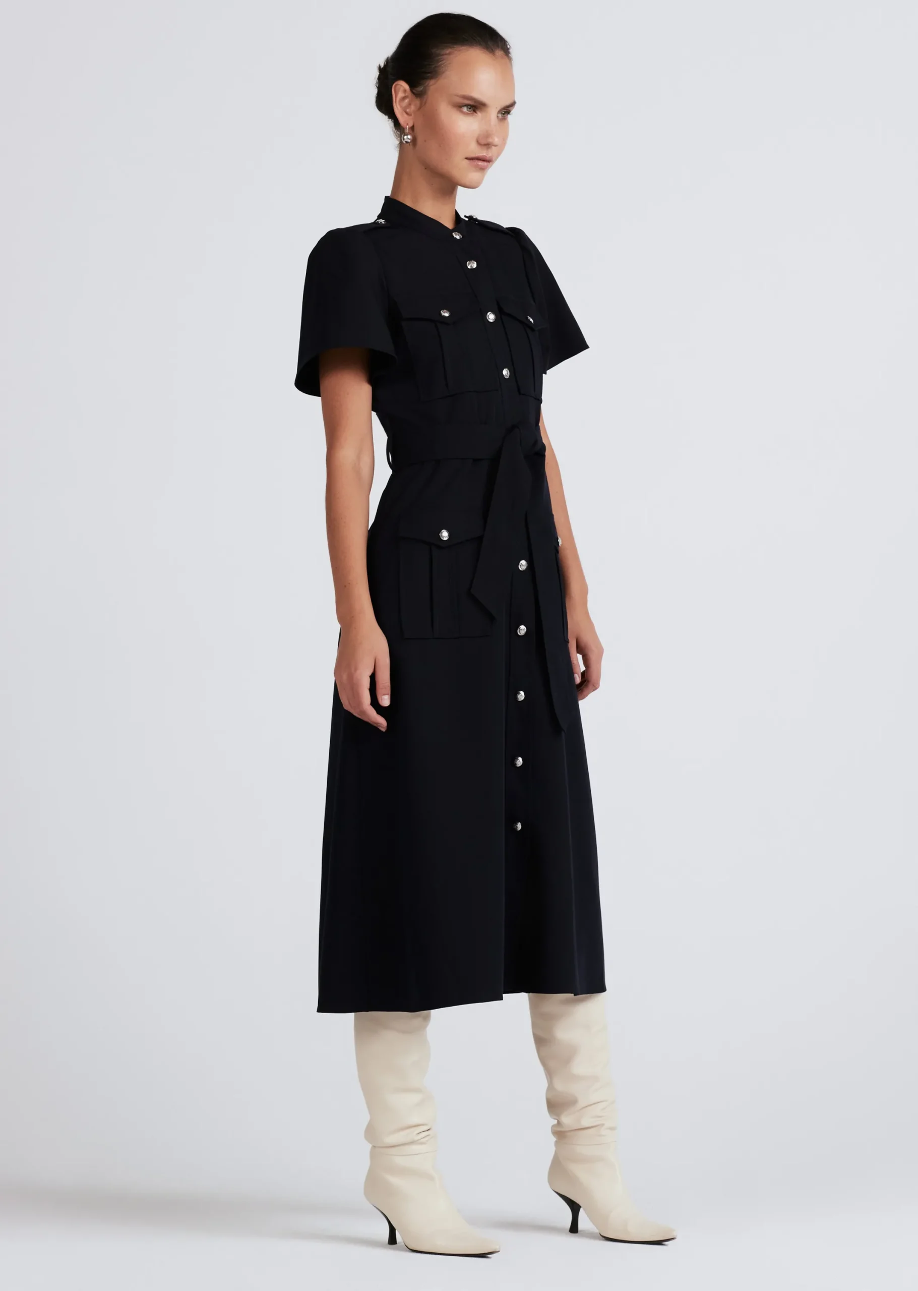 Derek Lam -Judy Utility Shirtdress Midnight