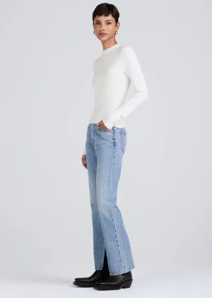 Derek Lam -Kassandra Ribbed Mock Neck Sweater Ivory