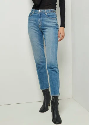 Derek Lam -Kate High Rise Ankle Straight Leg Jeans Medium Wash