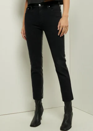 Derek Lam -Kate High Rise Ankle Straight Leg Jeans Noir Combo