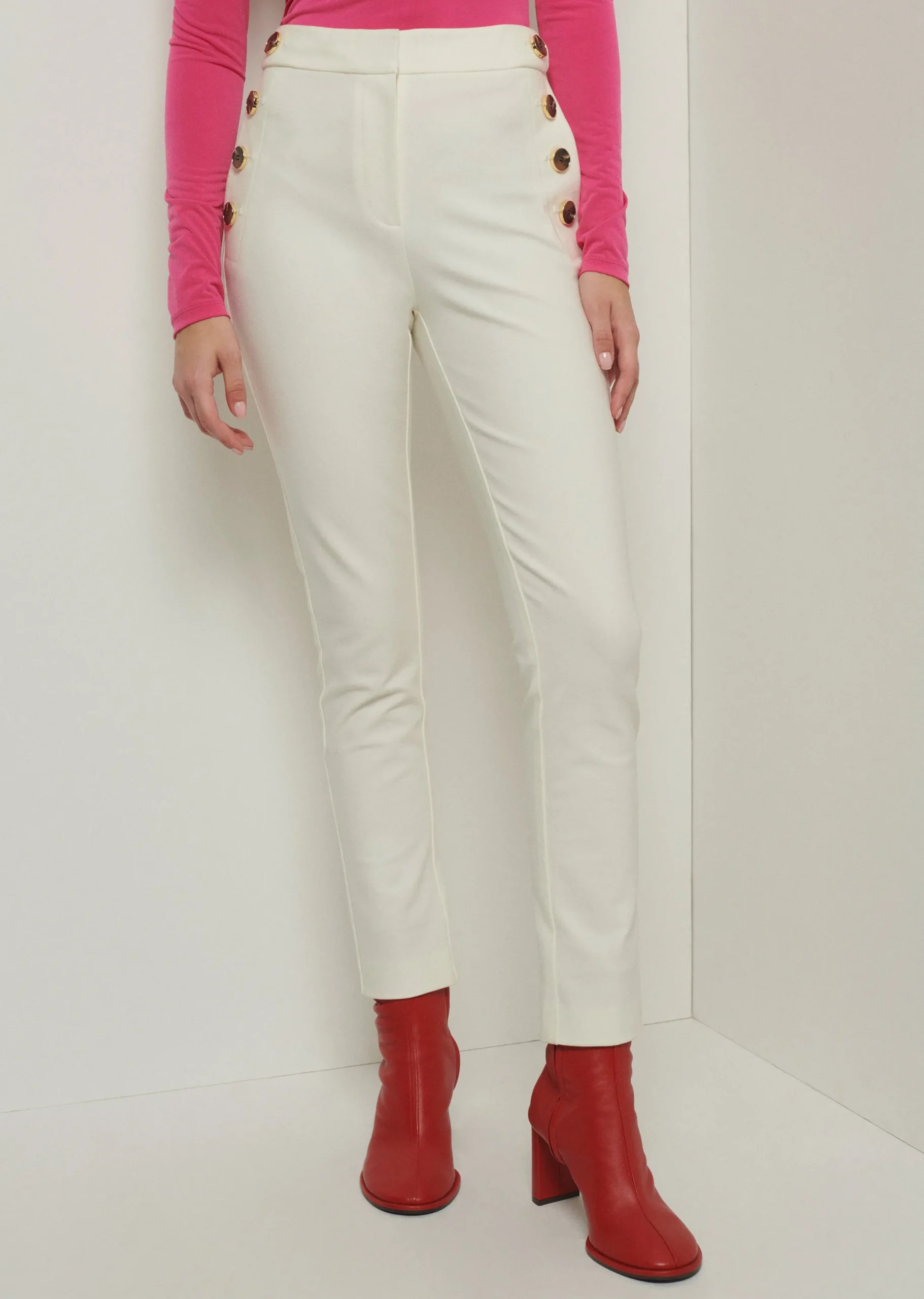 Derek Lam -Kelis Straight Leg Sailor Pants Soft White