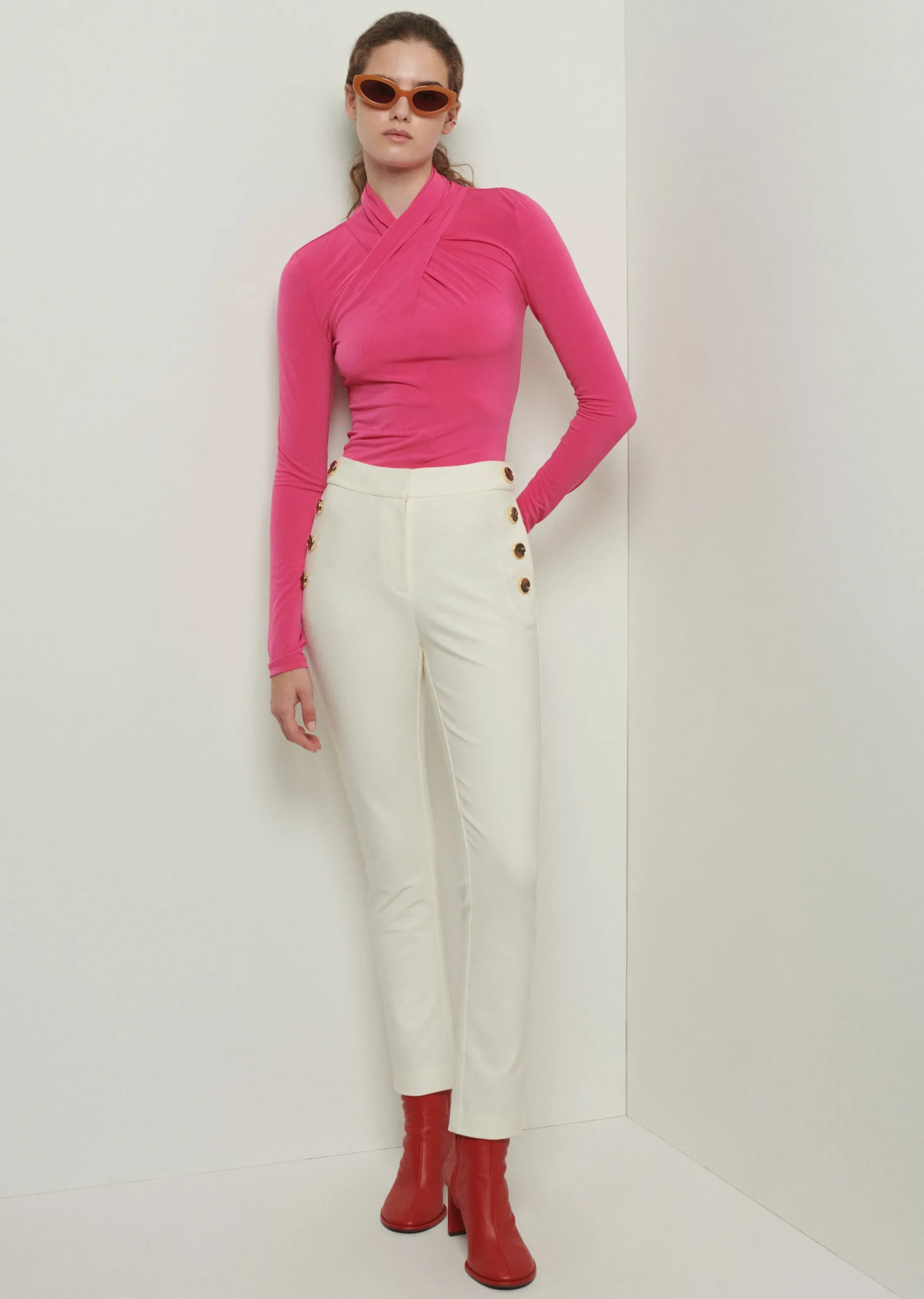 Derek Lam -Kelis Straight Leg Sailor Pants Soft White