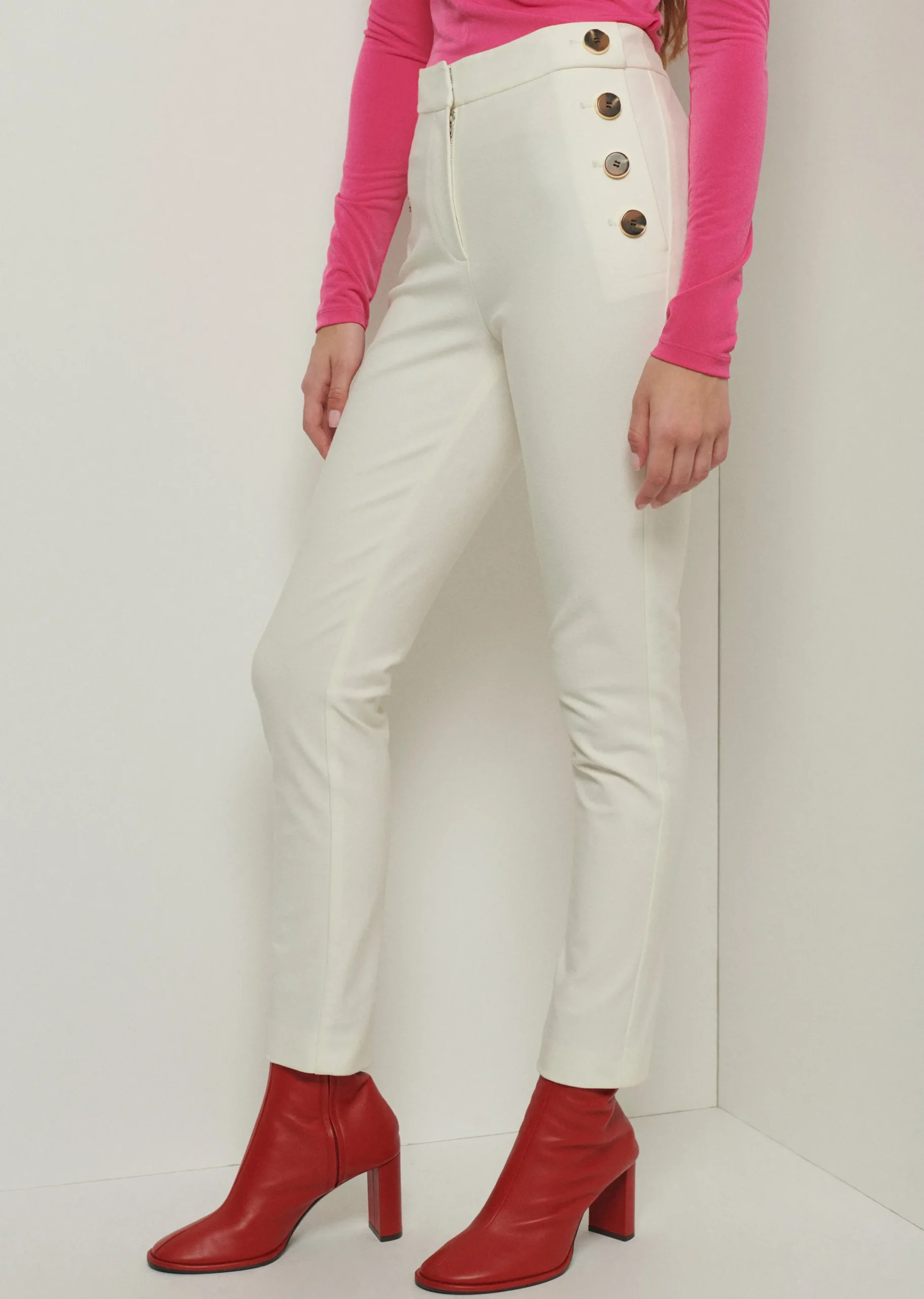 Derek Lam -Kelis Straight Leg Sailor Pants Soft White