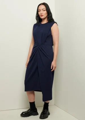 Derek Lam -Landry T-Shirt Dress With Twist Wrap Detail Navy