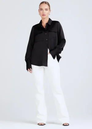 Derek Lam -Lorena Button Down Blouse Black