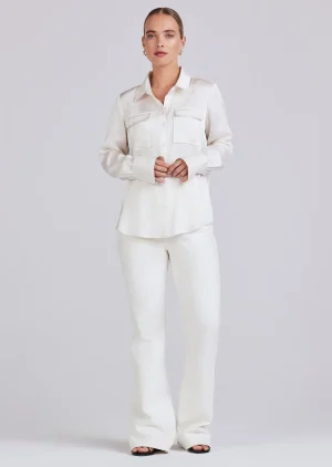 Derek Lam -Lorena Button Down Blouse Ivory