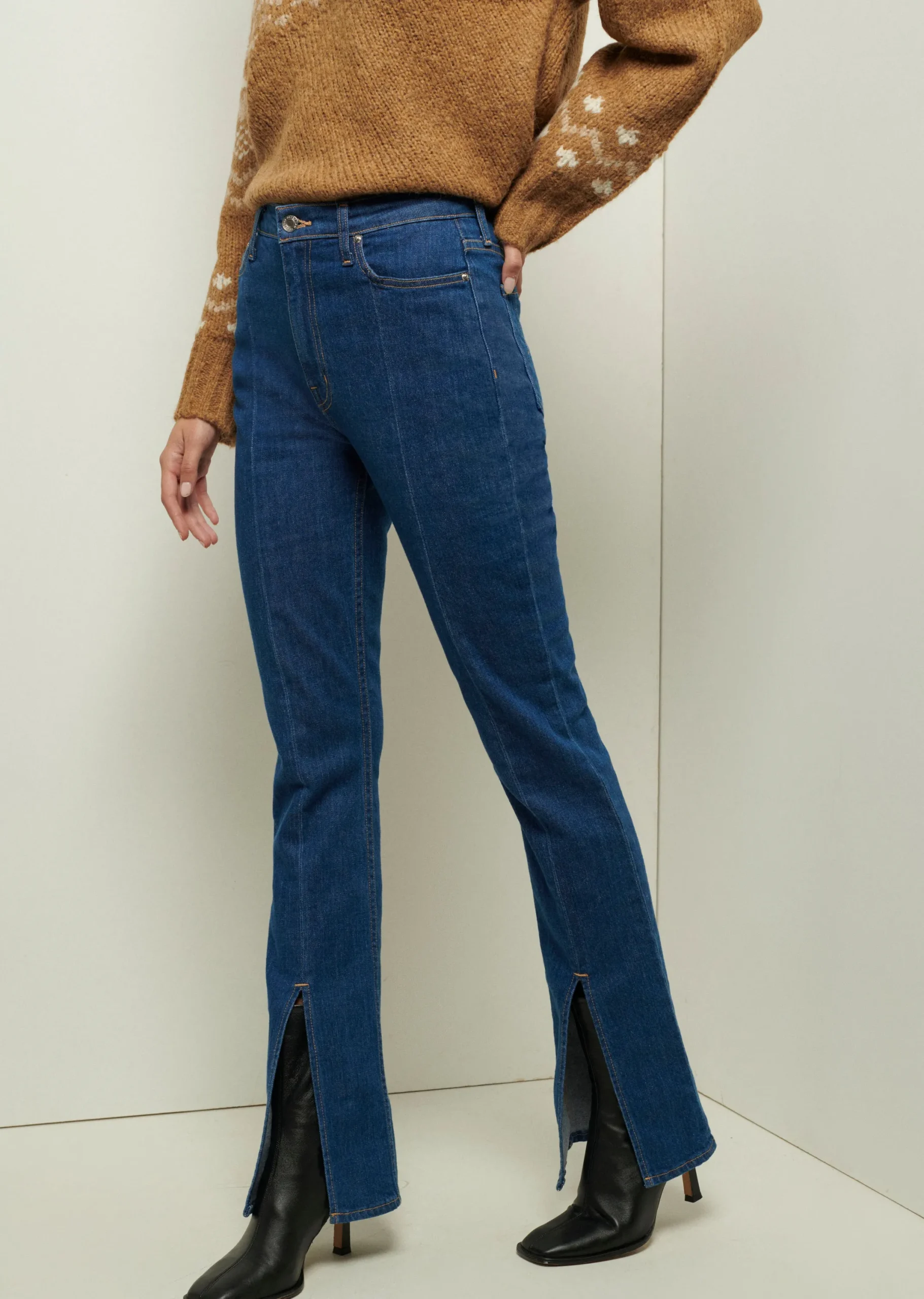 Derek Lam -Lucia Front Slit Jeans Dark Wash