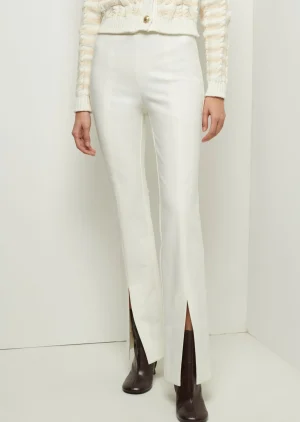 Derek Lam -Lucia Front Slit Trousers Soft White