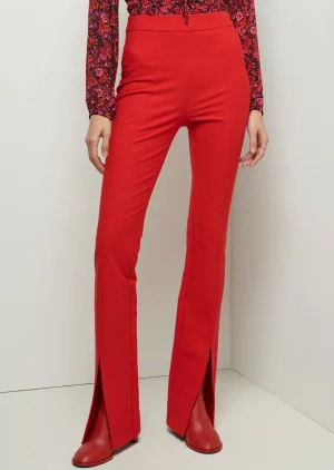 Derek Lam -Lucia Front Slit Trousers Red