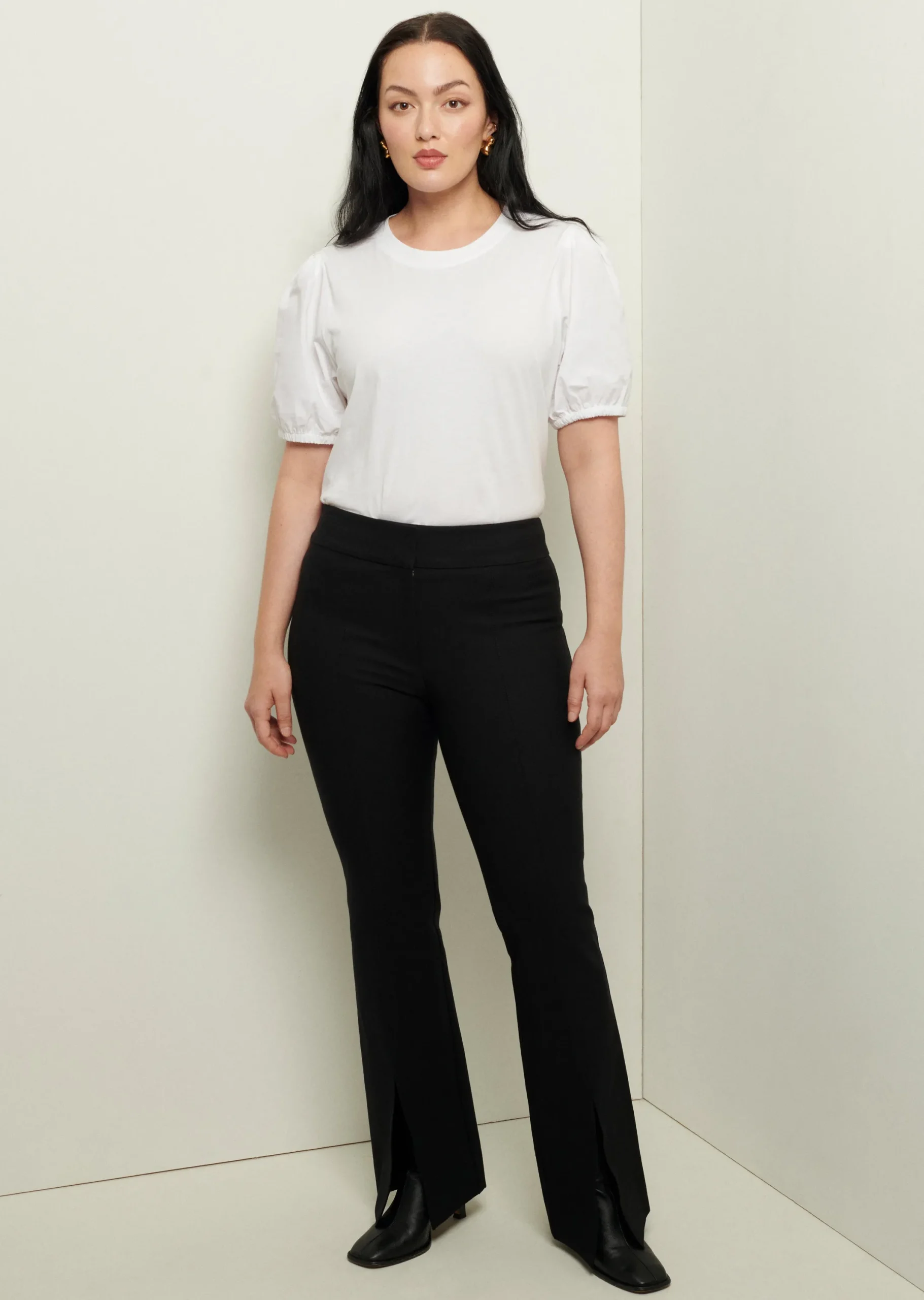 Derek Lam -Maeve Front Slit Trousers Black