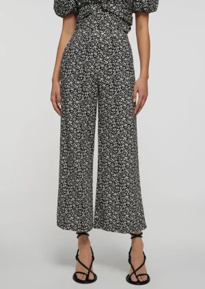 Derek Lam -Moad Wide Leg Flare Pants Black-White