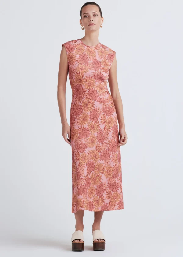 Derek Lam -Pamela Sleeveless Slit Dress Pink Multi
