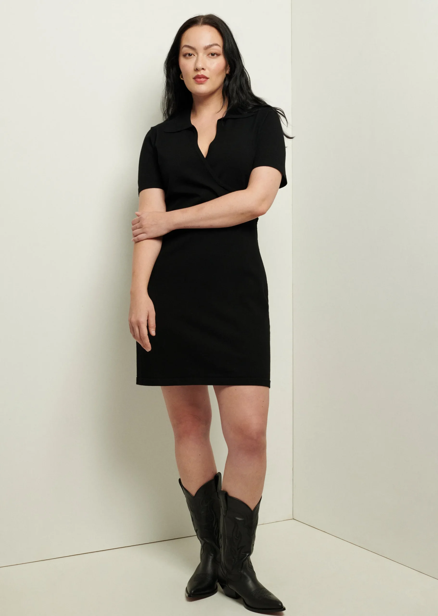 Derek Lam -Raylen Twist Sweater Dress Black
