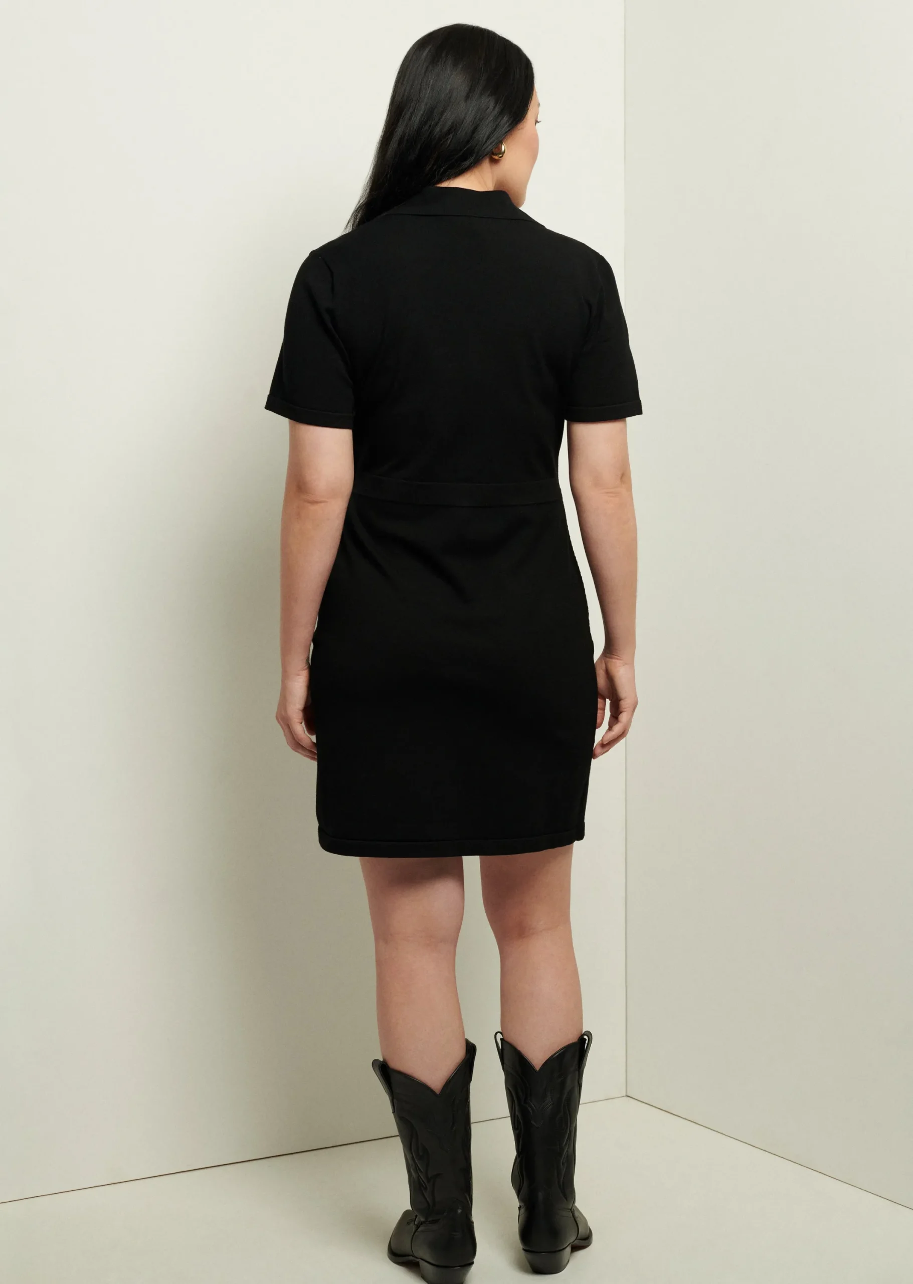 Derek Lam -Raylen Twist Sweater Dress Black