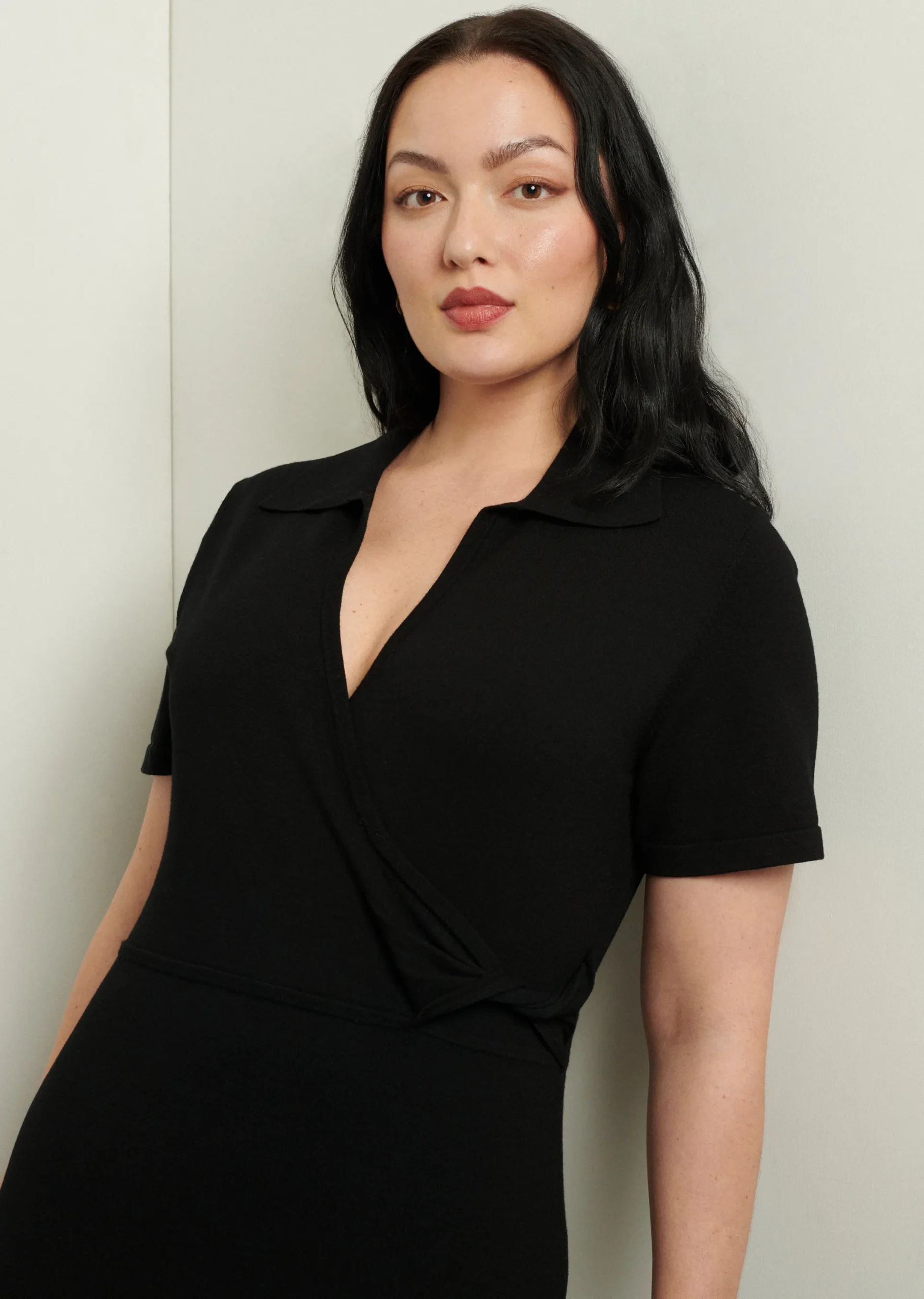 Derek Lam -Raylen Twist Sweater Dress Black