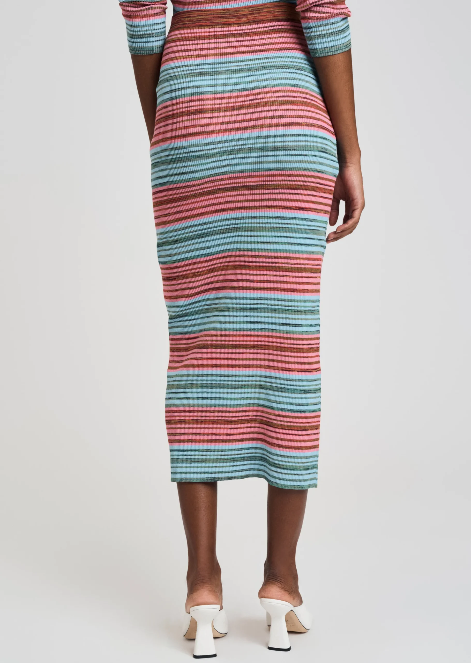 Derek Lam -Riviera Pencil Skirt Multicolor Space Dye