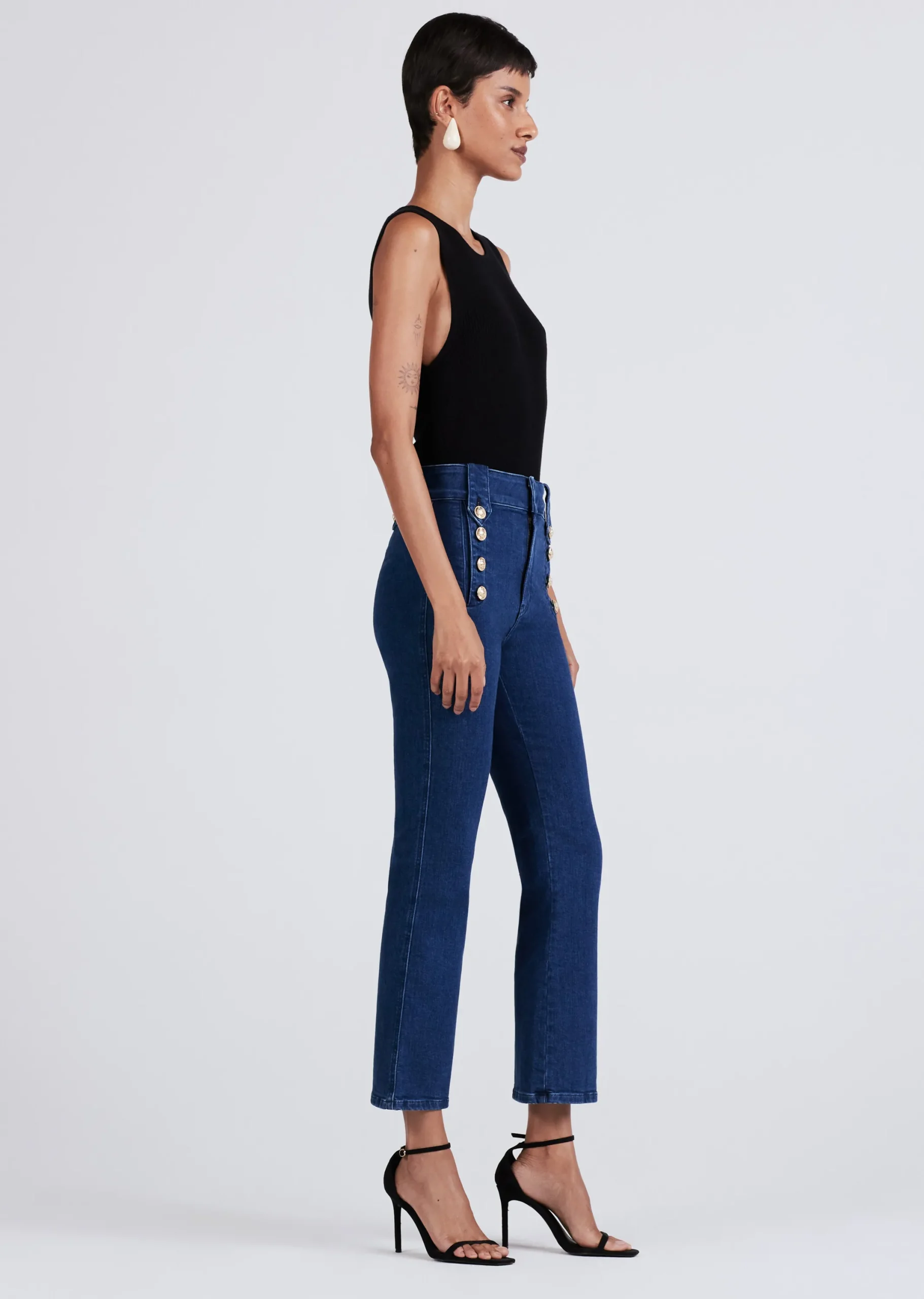 Derek Lam -Robertson Crop Flare Jeans Dark Wash