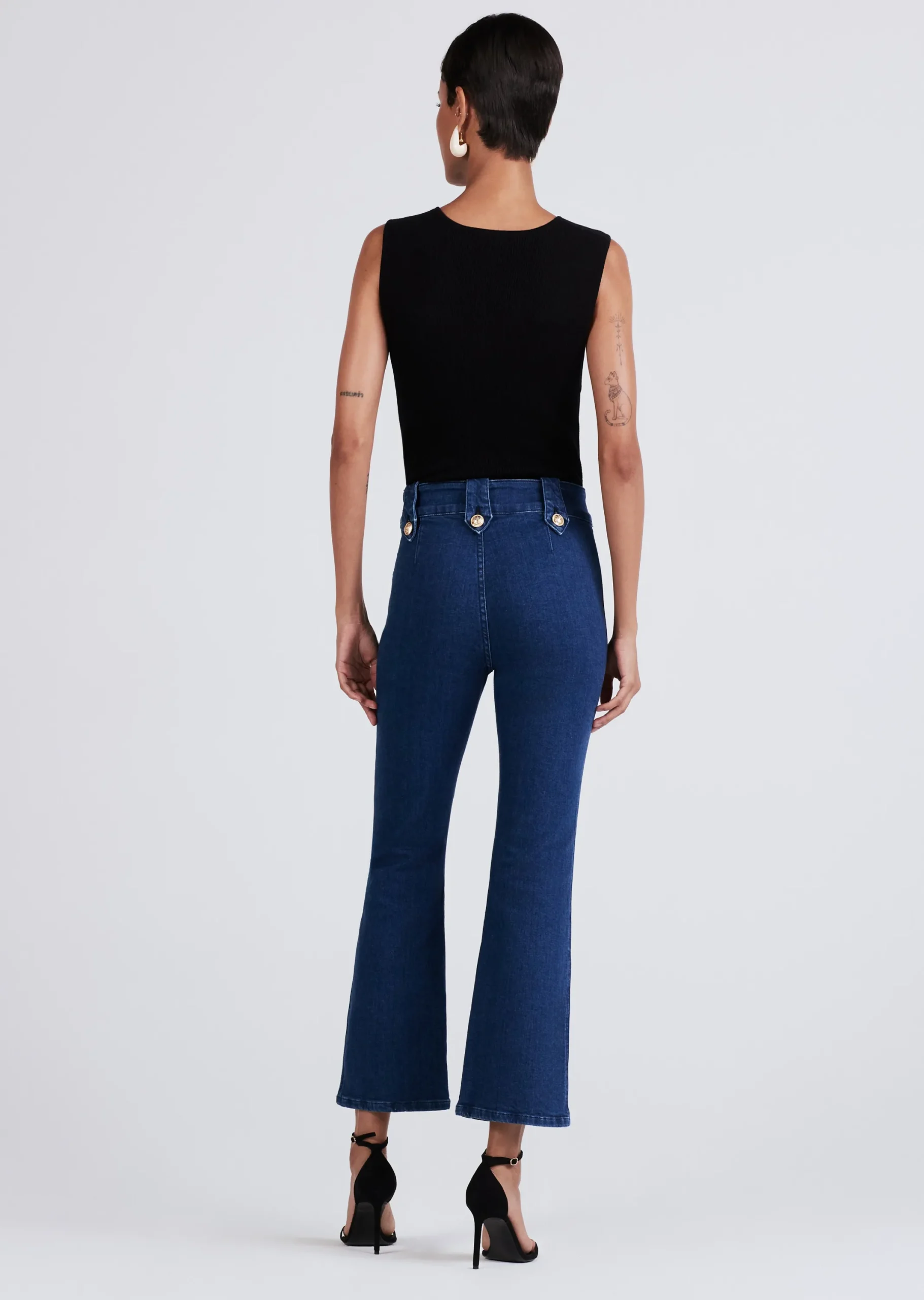 Derek Lam -Robertson Crop Flare Jeans Dark Wash