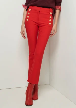 Derek Lam -Robertson Crop Flare Trousers Red